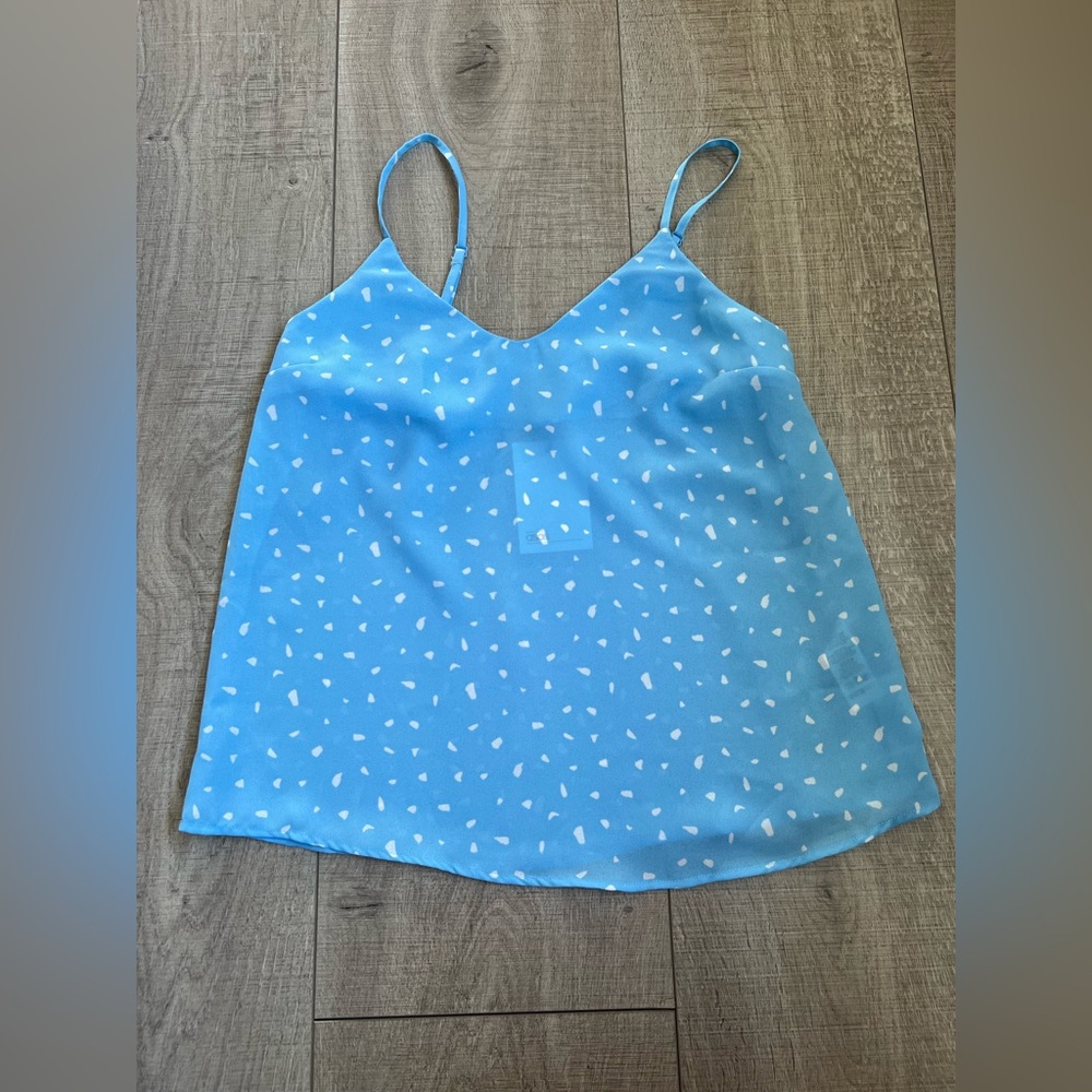 NWT ASOS Light Blue Spotted V-Neck Cami
